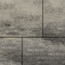 Тротуарная плитка КВАДРАТ 600х600 мм - Листопад гладкий Антрацит