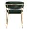 Стул Turin зеленый с золотыми ножками