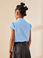 Блуза с коротким рукавом школьная для девочки Next 621-395, Голубой