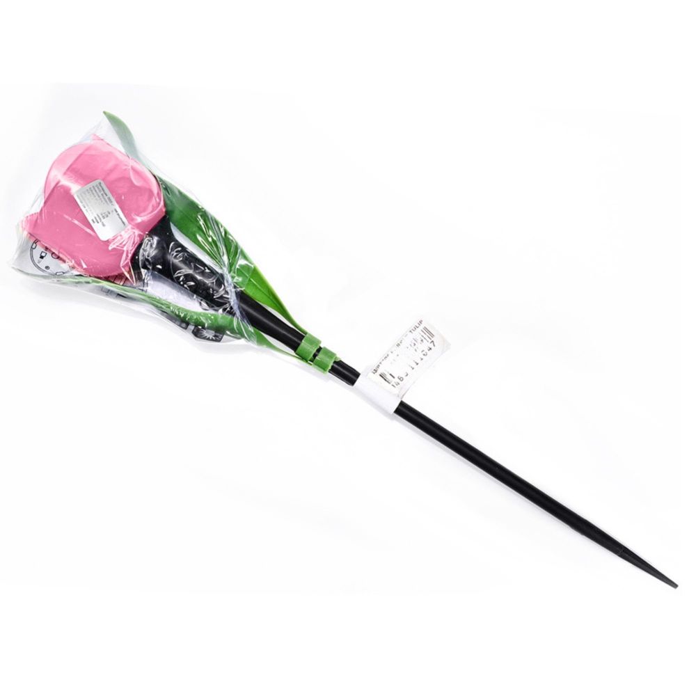 USL-C-451-PT305 PINK TULIP Садовый светильник на солнечной батарее Розовый тюльпан. Белый свет. 1xLR аккумулятор в-к. IP44. TM Uniel.