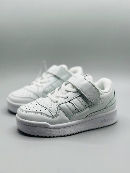 Детские кожаные кроссовки Adidas Forum на липучке