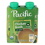 Pacific Foods, органический куриный бульон из курицы, с низким содержанием натрия, 4 картонных упаковки по 240 мл (8 жидк. унций)