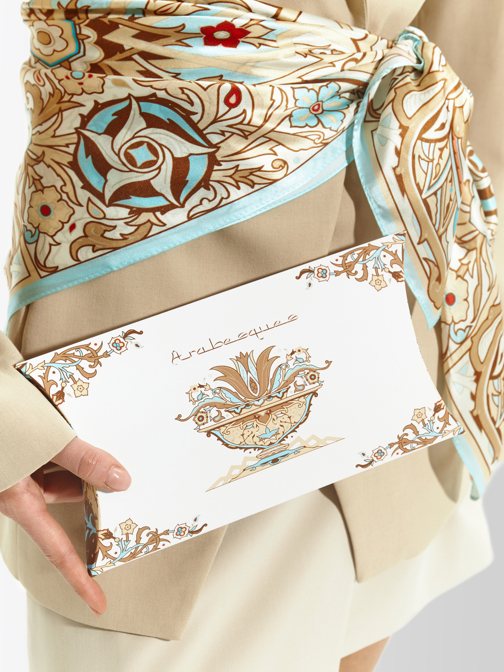 Платок «Арабески» 100% шёлк