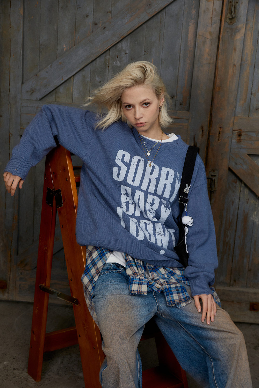 Свитер DONSMOKE "Destroy Logo" Distressed Sweater