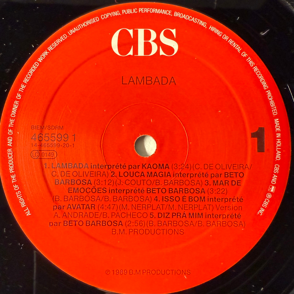 Сборник - Lambada 2LP (Голландия 1989г.)
