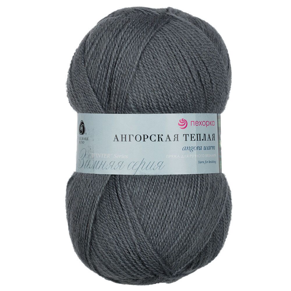 Пряжа Пехорка Ангорская теплая / уп.5 мот. по 100 г, 480 м, цв.174 сталь Пряжа Пехорка Ангорская теплая / уп.5 мот. по 100 г, 480 м, цв.174 сталь
