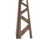 Г - Образный алюминиевый профиль для наружных углов керамической плитки розовый матовый 10х2700мм