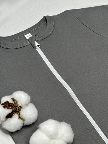 Полукомбинезон-песочник на молнии Серый RinaAmari