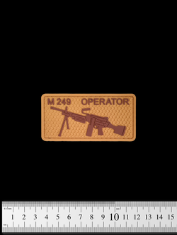 Шеврон M249 Operator PVC. Койот