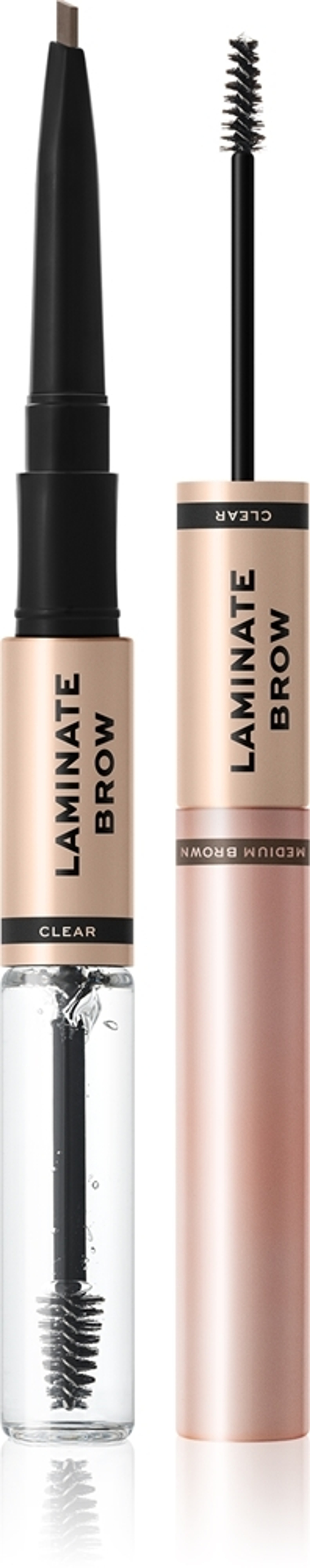 Makeup Revolution Laminate Brow - Карандаш и гель для бровей, 2,1 g