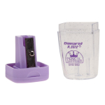 Точилка "Light" с контейнером, 1 отв, с крышкой, 4 пастельных цв. с блестками