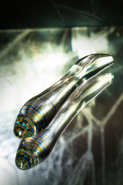 Двусторонний фаллоимитатор Sexus Glass, стекло, прозрачный, 22 см (912195)