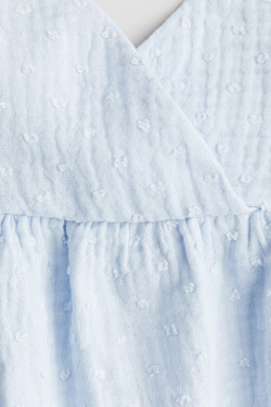 H&M Топ на бретелях с V-образным вырезом, светло-голубой