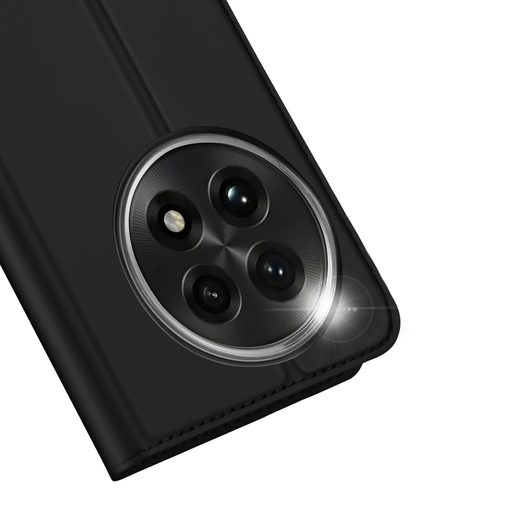 Чехол книжка из PU кожи черного цвета от Dux Ducis для смартфона OnePlus 13, серия Skin Pro Series Case