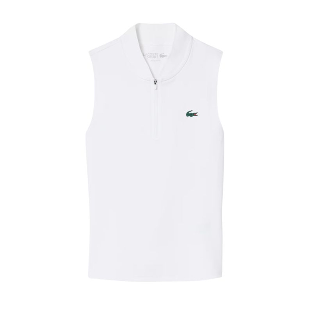 Женское теннисное поло Lacoste Sleeveless Ultra Dry Stretch Tennis - white