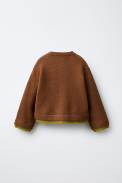 ZARA Х BENSIMON ® ТРИКОТАЖНЫЙ КАРДИГАН, ХАКИ