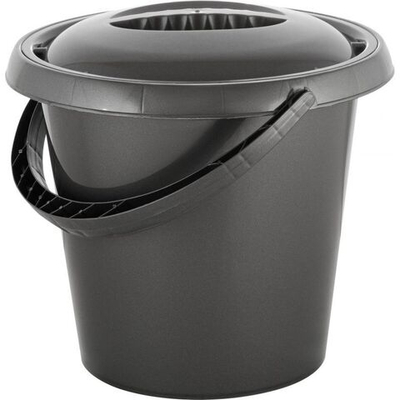 Ведро хозяйственное 10л с крышкой PlastRep