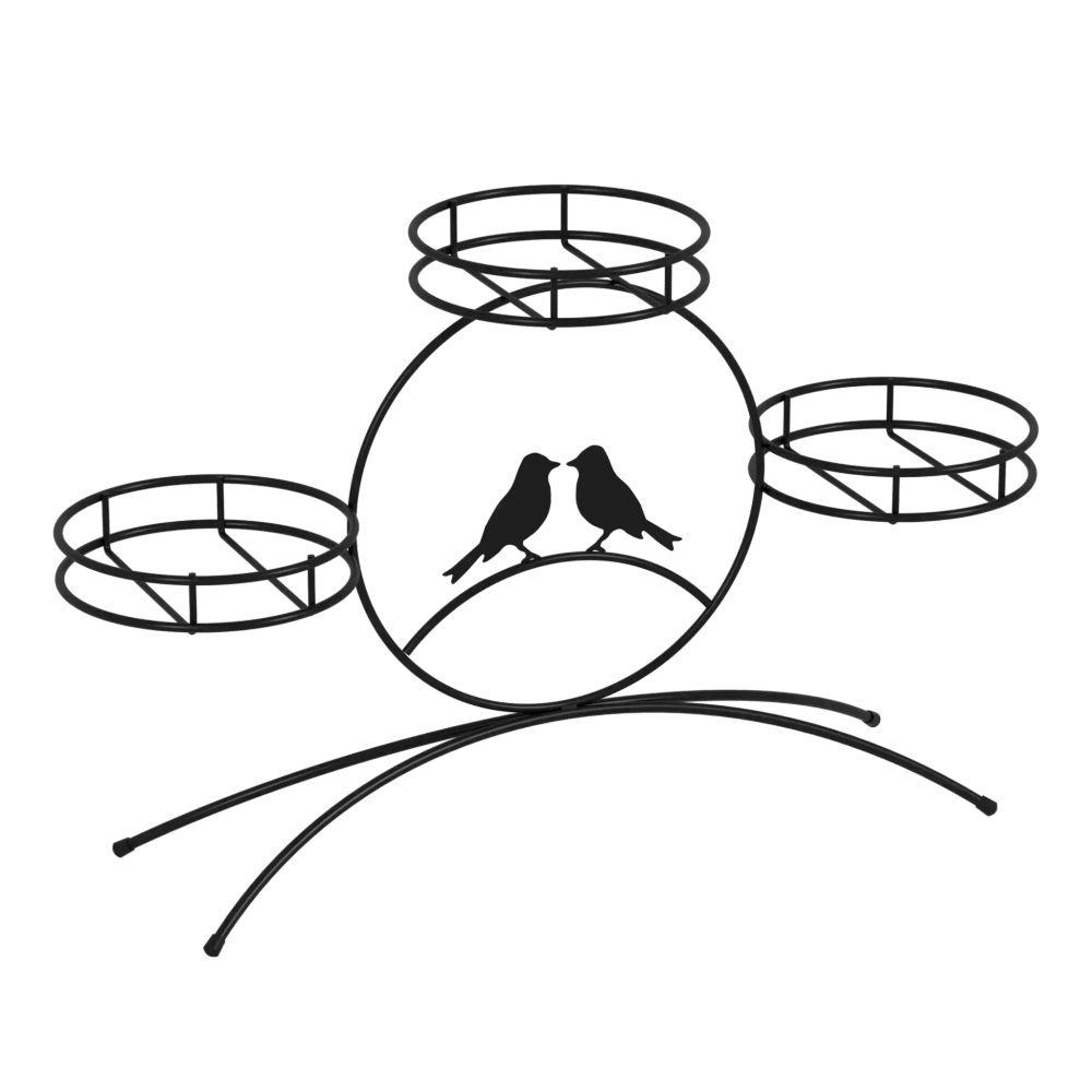 Подставка для цветов стальная «Весна 3» 465*130*285 мм цвет Черный