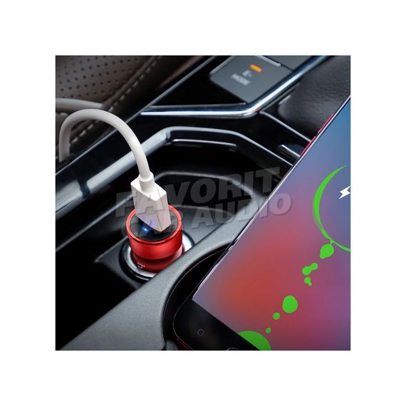 АЗУ 1USB HOCO Z32 Speed Up 3000mA металл QC3.0 чёрный