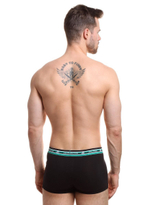 Трусы-боксеры с широкой резинкой в спортивном стиле (Размер: XL) (Цвет: черный)