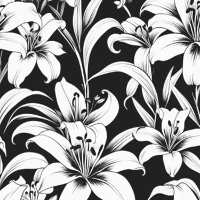 черно-белые лилии 2