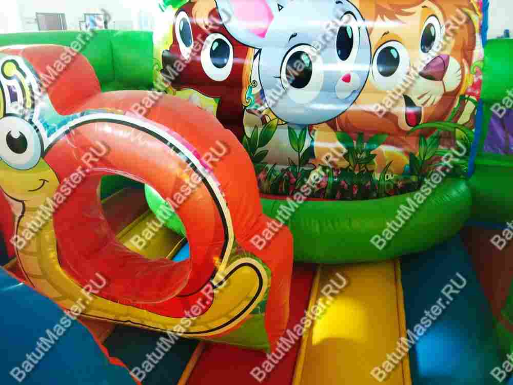 Батут "Весёлые зверята", 5*5*2.5 м.