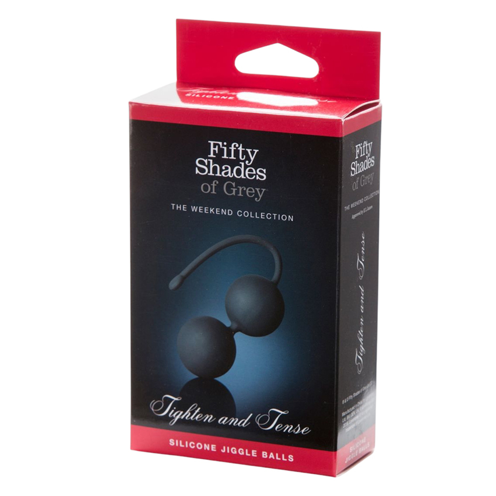 Черные вагинальные шарики 3,6см Fifty Shades of Grey Tighten and Tense Silicone Jiggle Balls