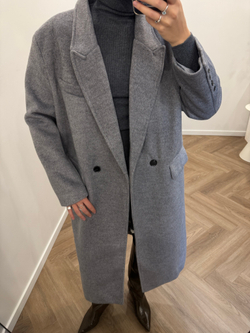 Пальто Джонни серый