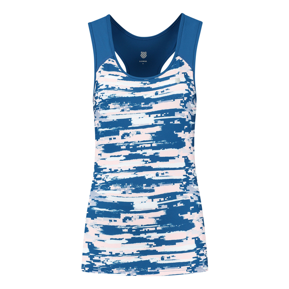 Женская теннисная майка K-Swiss Hypercourt Stripe Tank Top Women - Multicoloured, Blue