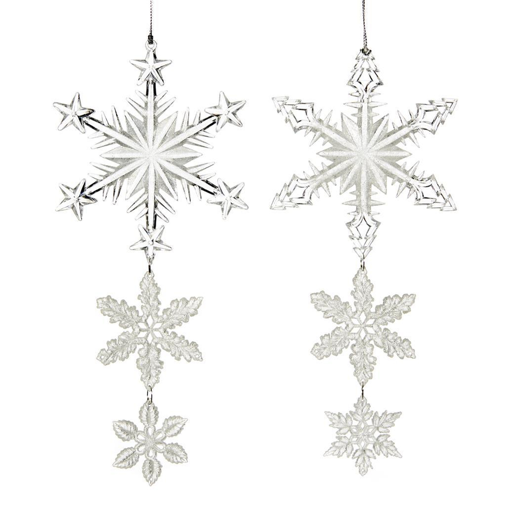 Снежинка тройная 23см Goodwill Dangl Snowflake