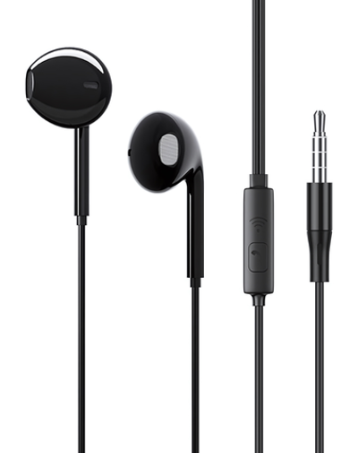 Гарнитура Borofone M54, вкладыши, разъем Jack, кабель 1.2 м Black