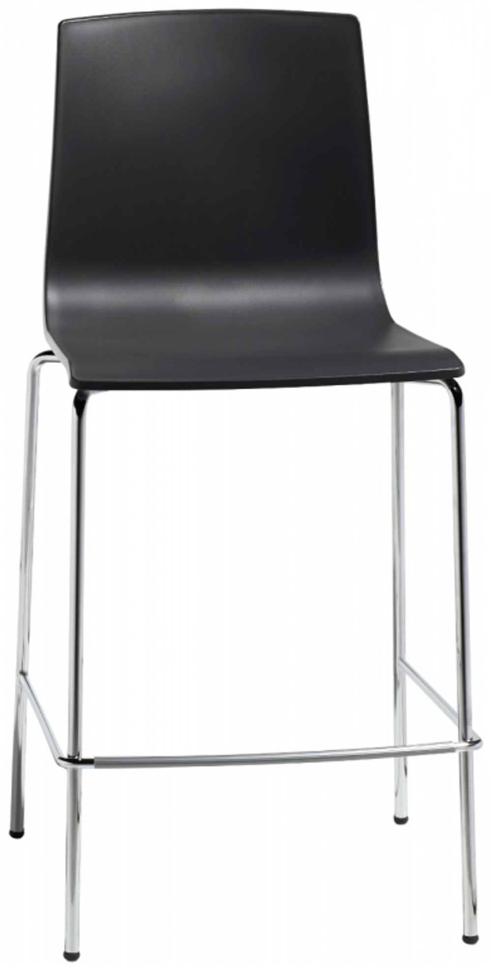 Стул полубарный пластиковый Scab Design Alice Barstool, хром, антрацит