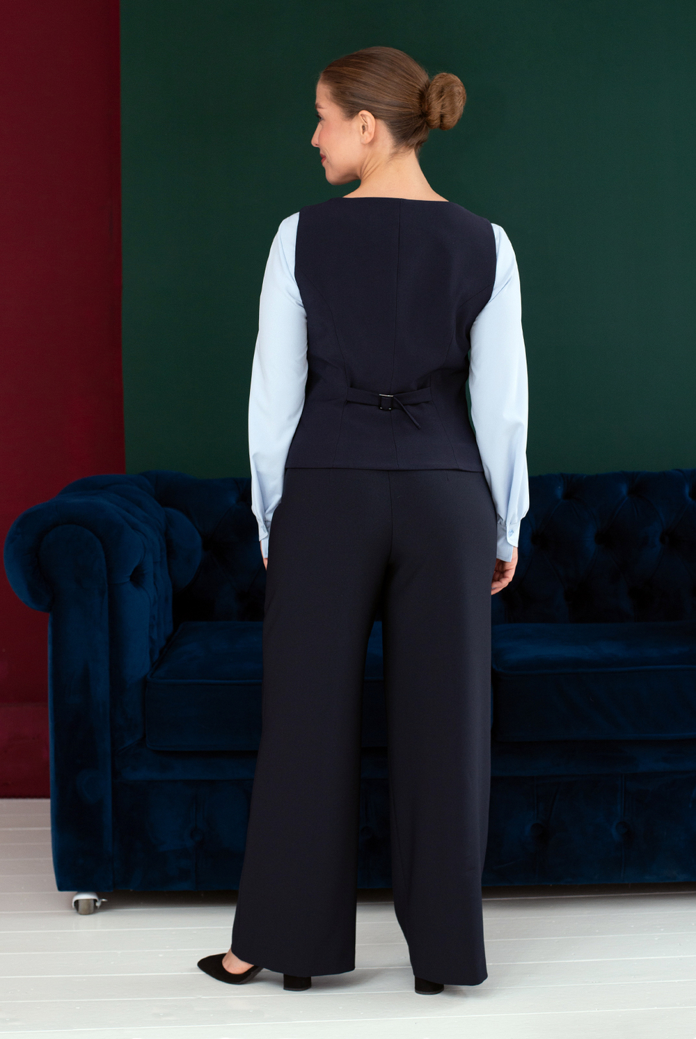 Жилет с подкладом 746Д, Тёмно тёмно син #70ТТСи06746Д