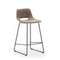 Полубарный стул Zahara, 65 см, коричневый с черными ножками