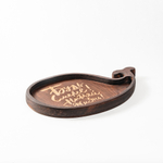 Менажница деревянная из сибирского кедра для подачи блюд и закусок с гравировкой "БУДЬ СМЕЛЕЕ! НЫРЯЙ В ЖИЗНЬ!"