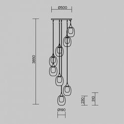 Подвесной светильник Maytoni Aura MOD016PL-08BS1