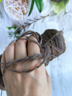 Пряжа с люрексом MORELINO толстая шишибрики Морелино