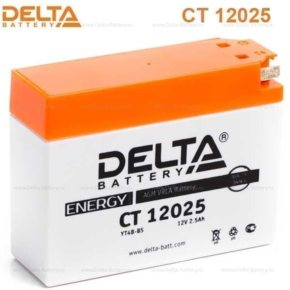 Аккумулятор Delta CT 12025 (12V / 2.5Ah) [YT4B-BS]