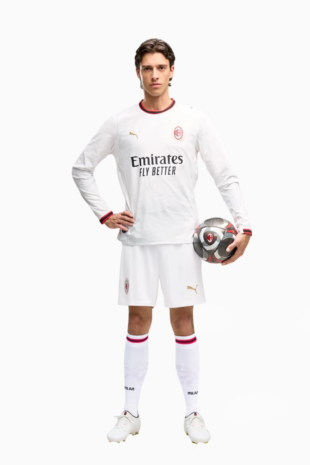 Футболка с длинными рукавами Puma AC Milan 26/27 Away Authentic - белый