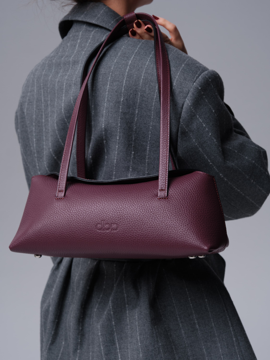 Кожаная сумка Raduy DBR 31127 бордовое вино