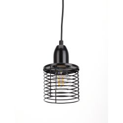Светильник подвесной (подвес) ЭРА PL5 BK металл, E27, max 60W, высота плафона 170мм, подвеса 800мм, черный