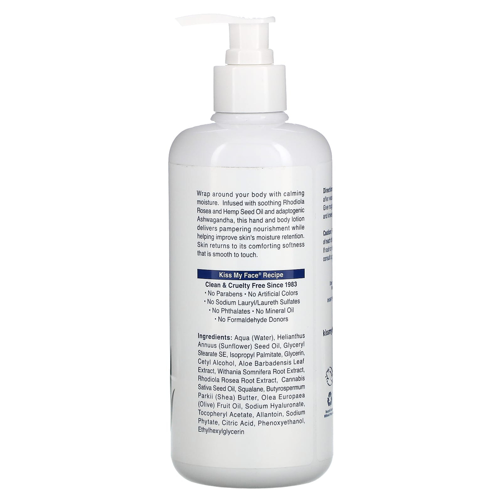 Kiss My Face, Лосьон для рук и тела De-Stress, без отдушек, 473 мл (16 жидк. унц.)