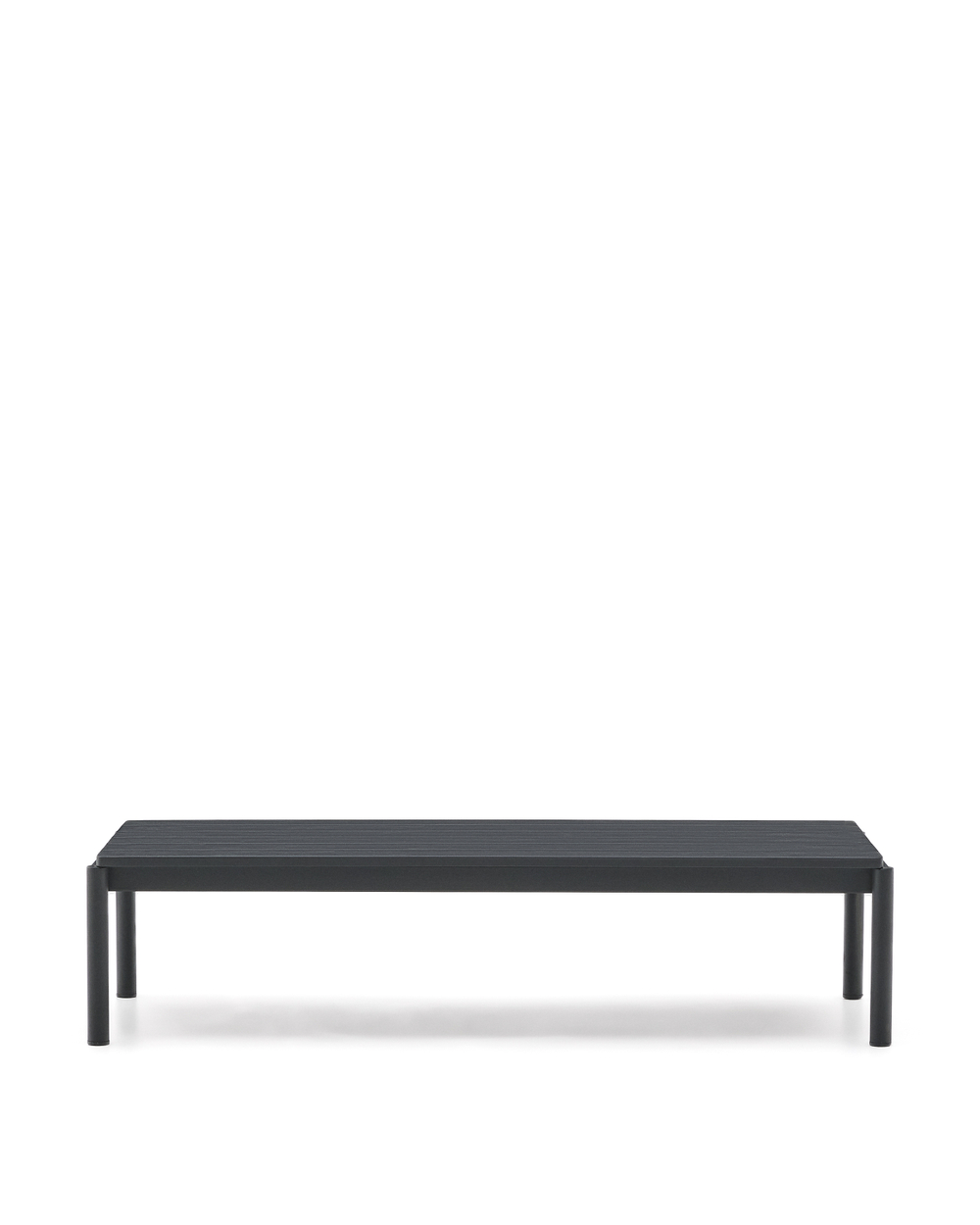 Журнальный столик Sorells из серого алюминия 63 x 149 см