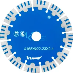 Диск алмазный отрезной для штроборезов CWG, Ø 168, арт. 16822C