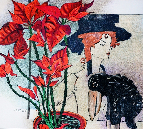 Репродукция на фотобумаге "Рыжеволосый монстр"