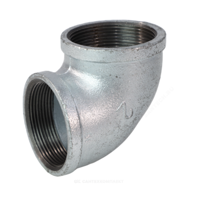 Угольник проходной чугун оц Ду 25 (1") ВР/ВР Fittex PLUS