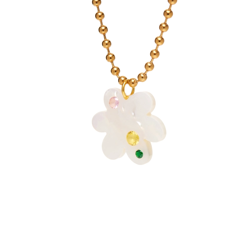 Колье Суперцветение – Перламутр