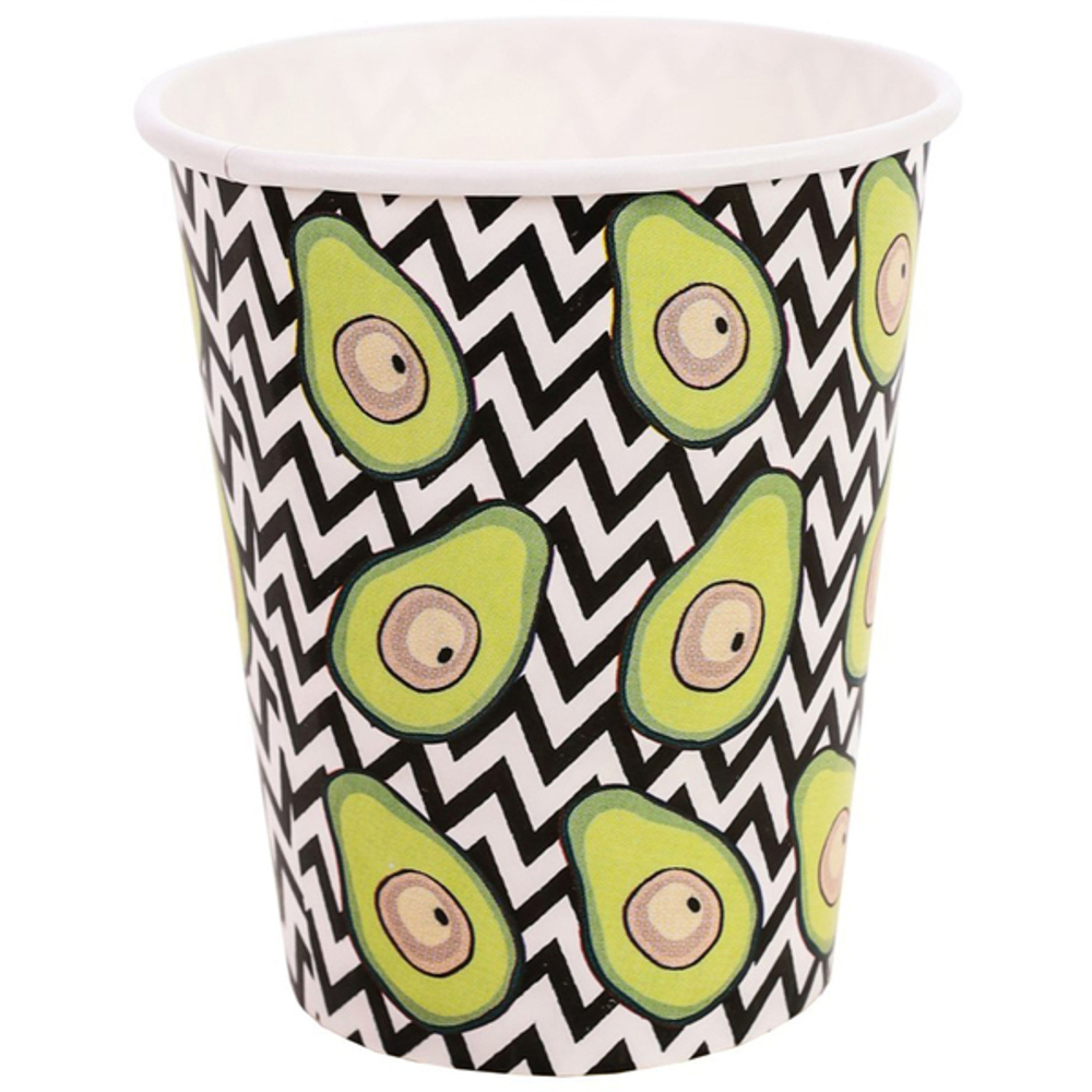 Стаканы бумажные Авокадо (250 мл, 6 шт) еврослот ЕВ-7467