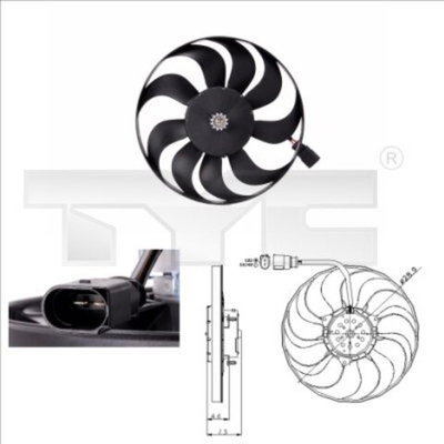 TYC - 8020001-TYC - Fan, engine cooling