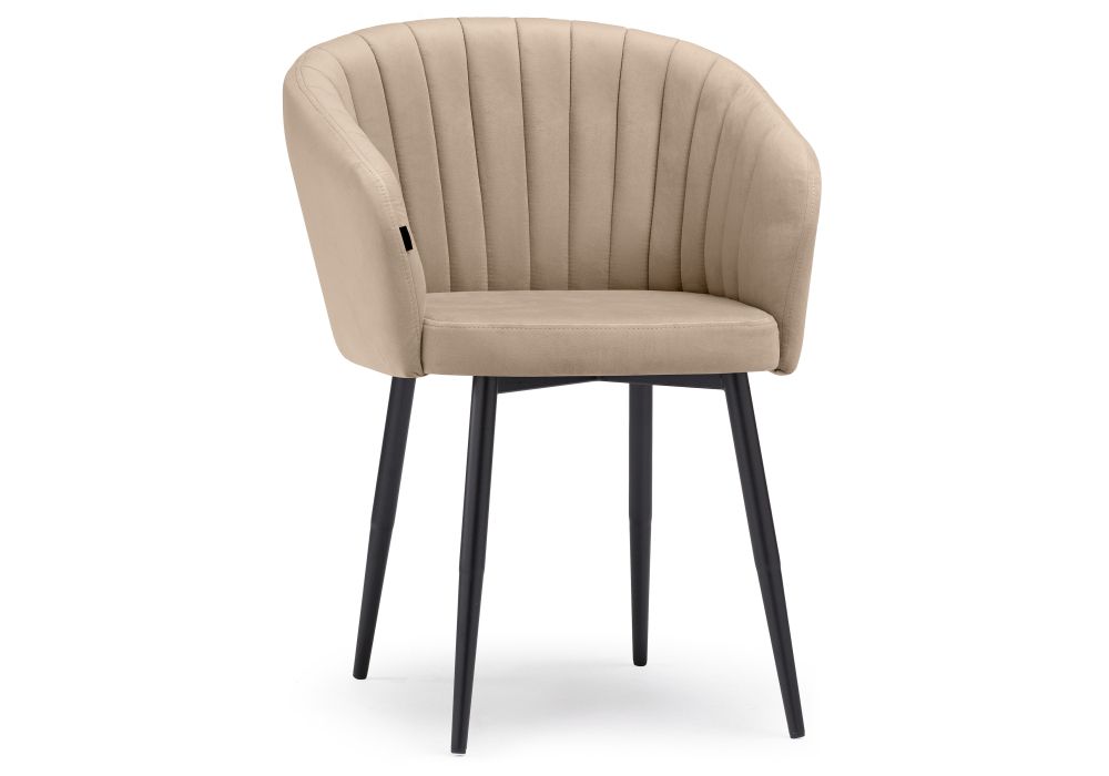 Стул на металлокаркасе Моншау черный / velutto 05